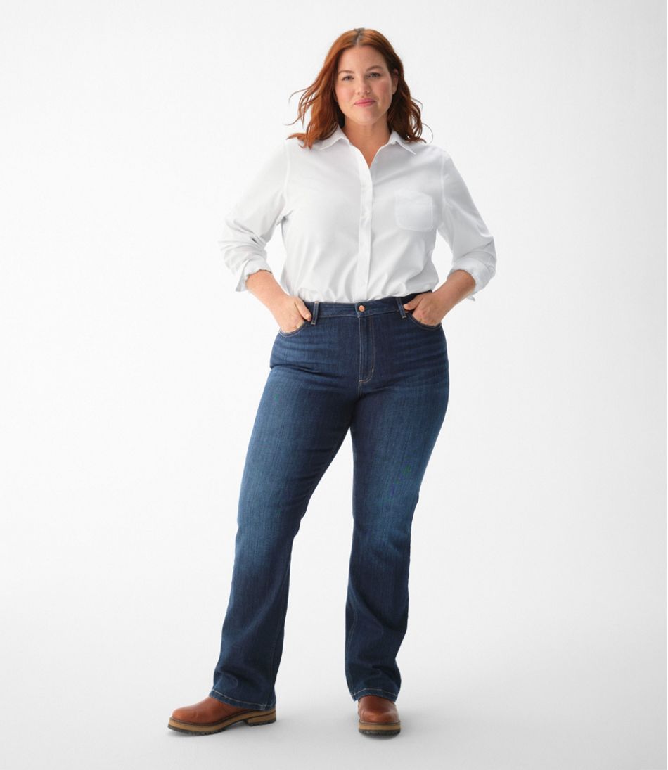 Women's Wrinkle-Free Pinpoint Oxford Shirt, Long-Sleeve Relaxed Fit - Image 6