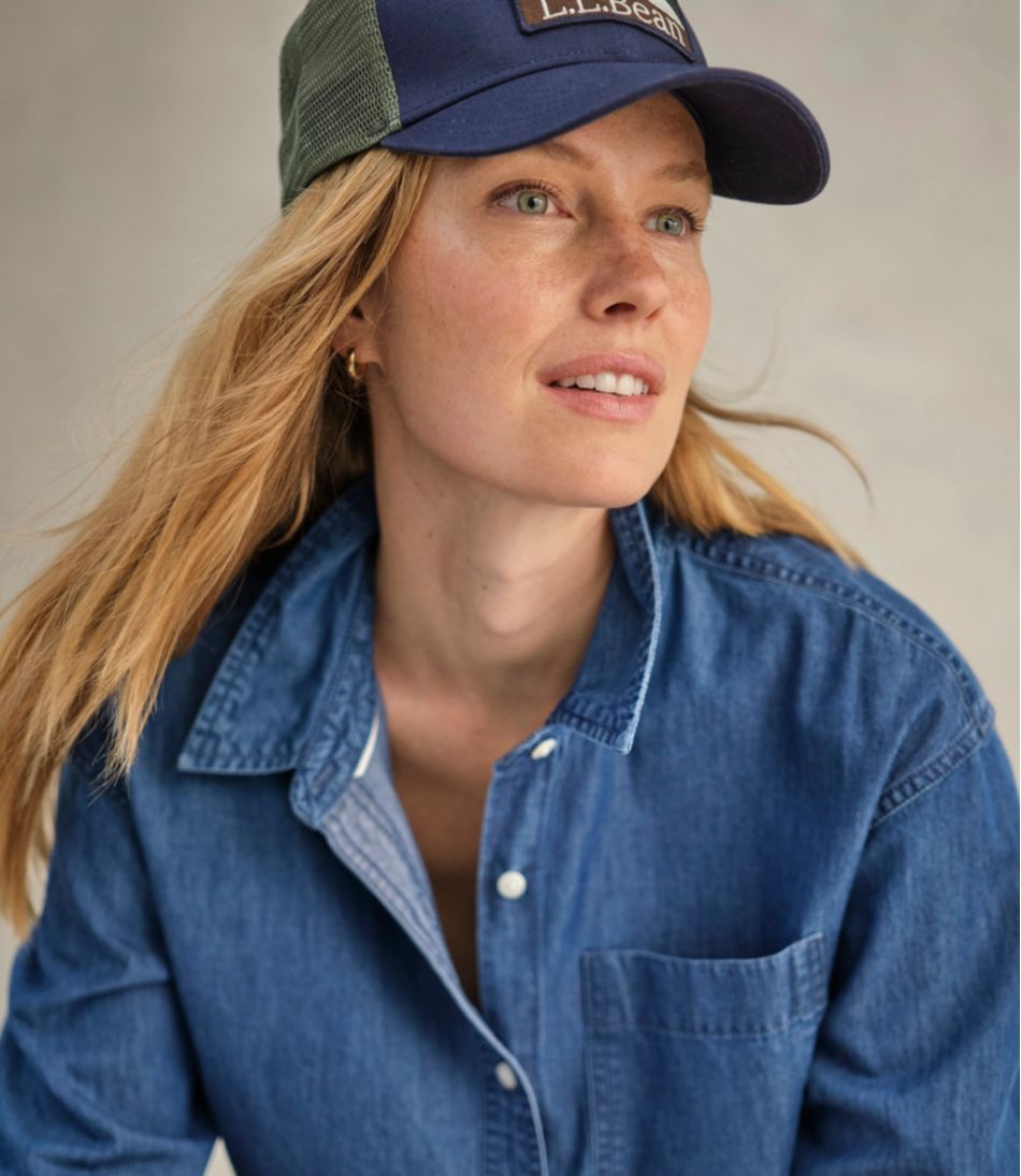 Women's L.L.Bean Denim Boyfriend Shirt - Image 10