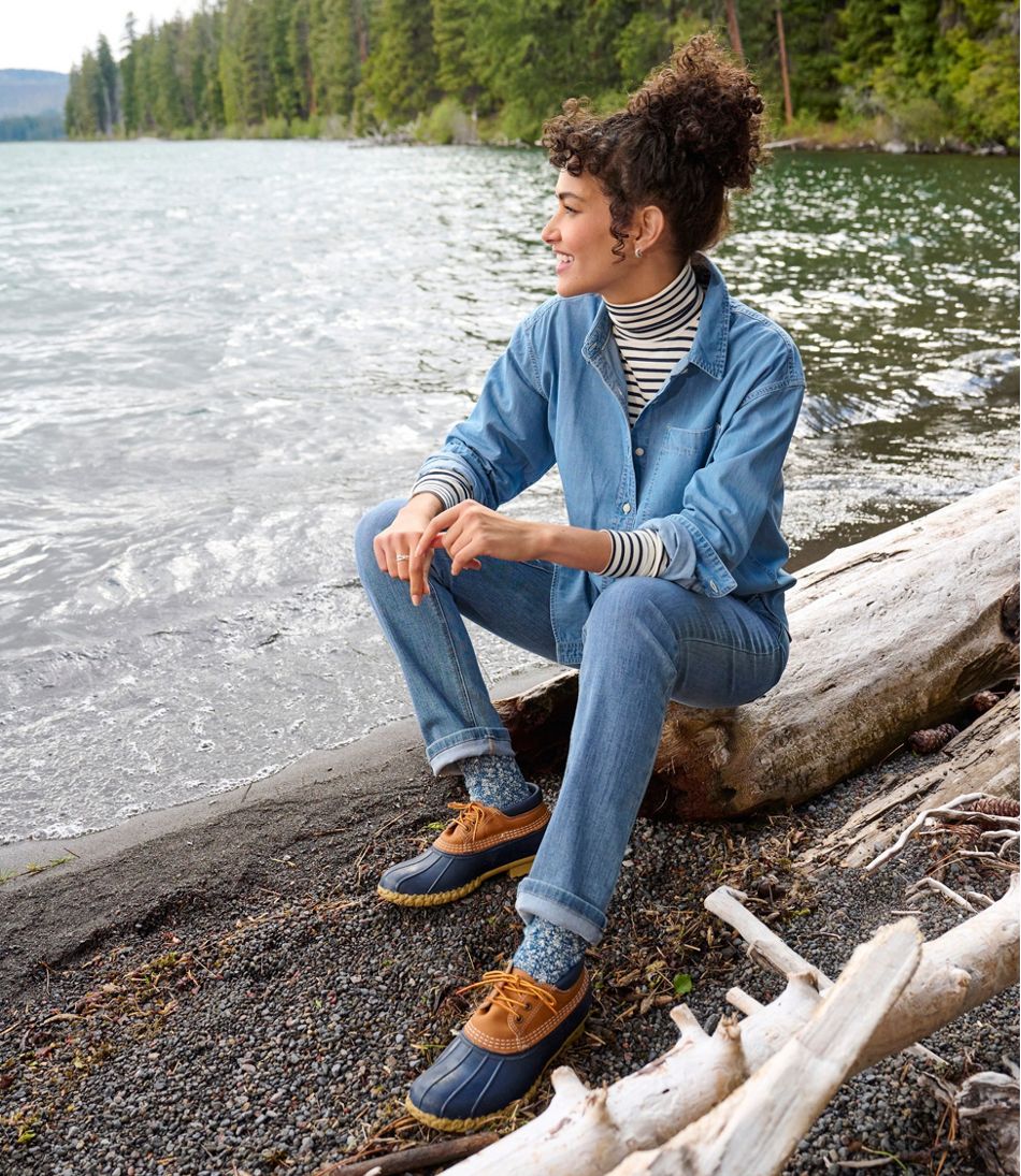 Women's L.L.Bean Denim Boyfriend Shirt - Image 7