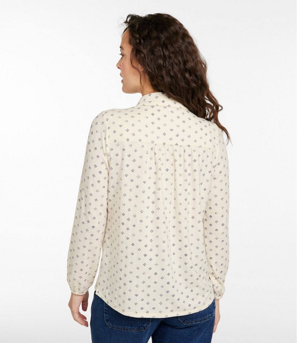 Women's Camden Hills Button Front Shirt, Print - Image 3