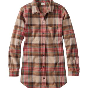 Women's Scotch Plaid Flannel Shirt, Tunic