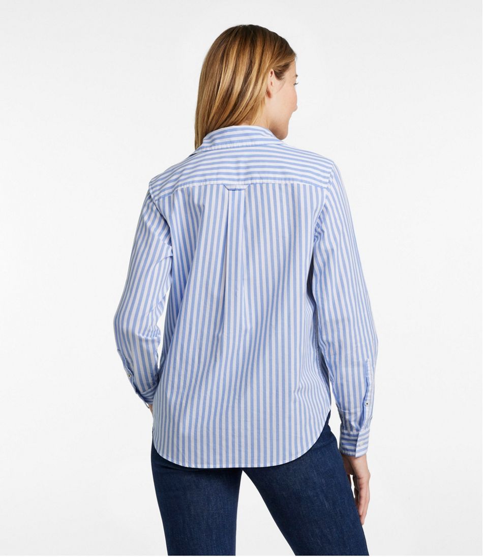 Women's Essential Cotton Poplin Shirt, Long-Sleeve - Image 3