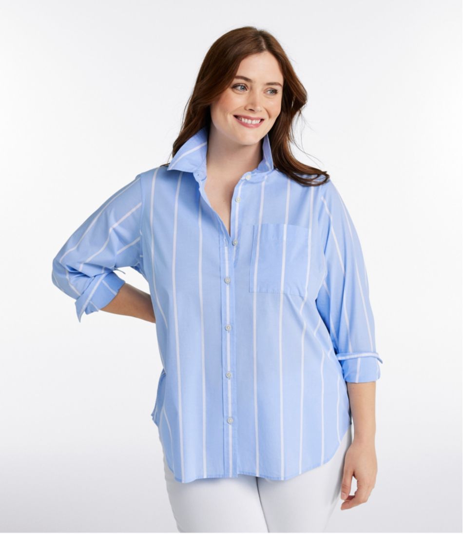 Women's Essential Cotton Poplin Shirt, Long-Sleeve - Image 6