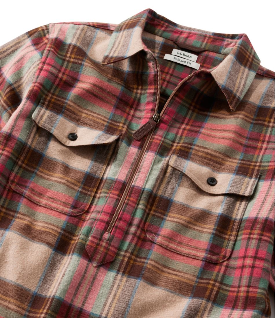 Women's Scotch Plaid Flannel Shirt, Quarter-Zip - Image 4
