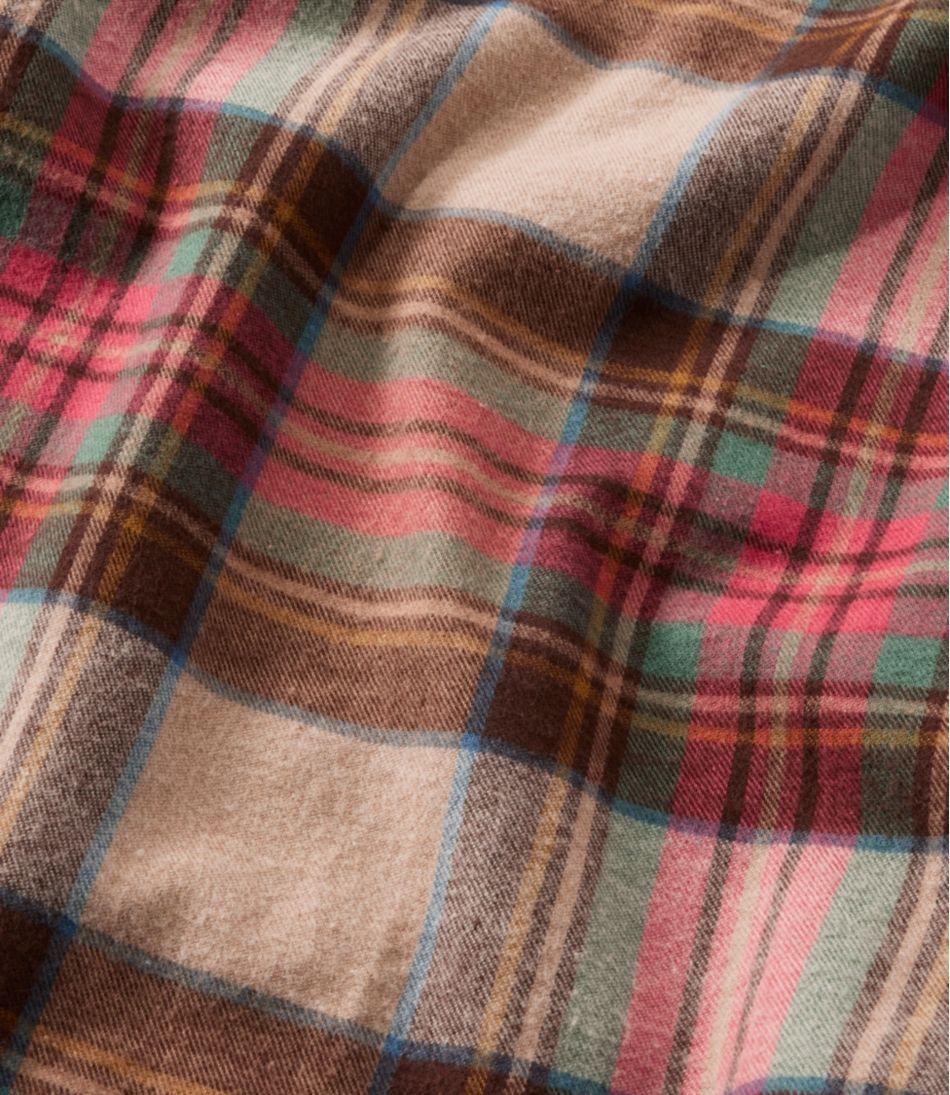 Women's Scotch Plaid Flannel Shirt, Quarter-Zip - Image 5