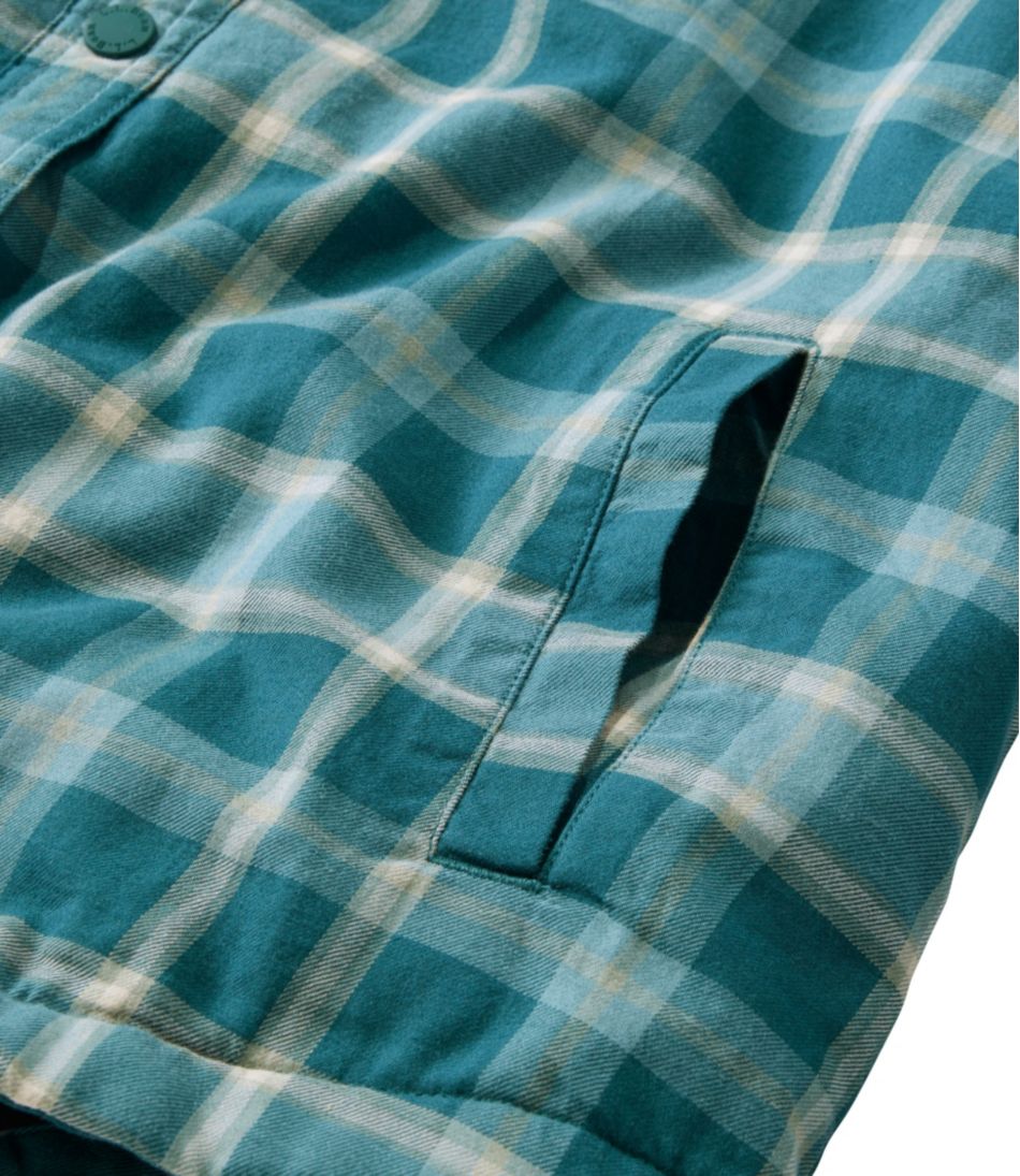 Women's Fleece-Lined Flannel Shirt, Snap-Front Plaid - Image 4