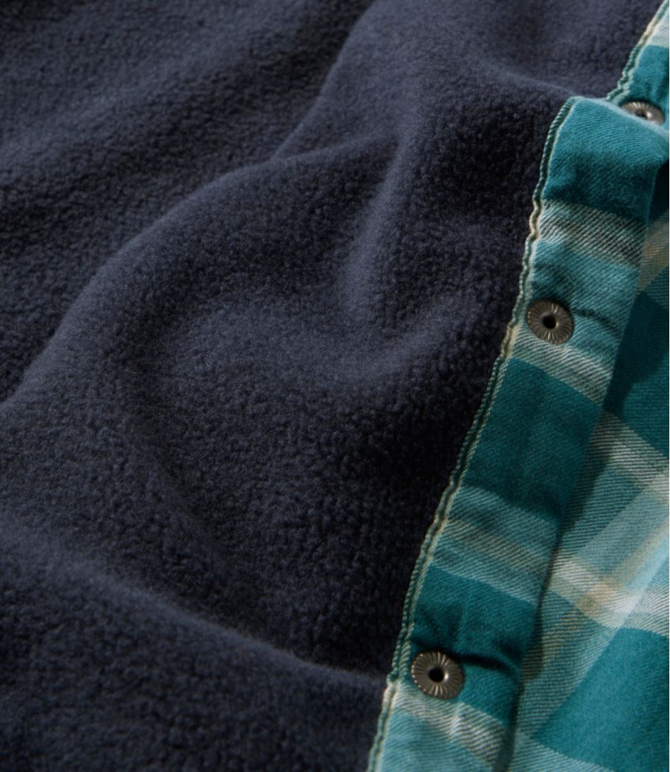 Women's Fleece-Lined Flannel Shirt, Snap-Front Plaid - Image 5
