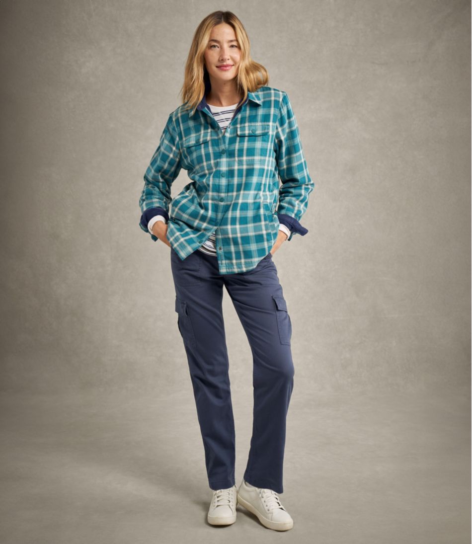 Women's Fleece-Lined Flannel Shirt, Snap-Front Plaid - Image 8