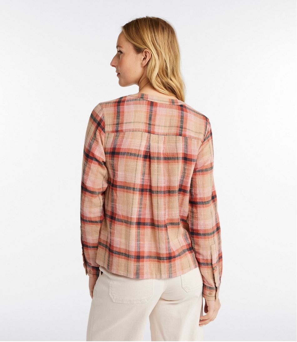 Women's L.L.Bean Day Breeze Shirt, Long-Sleeve Collarless - Image 3