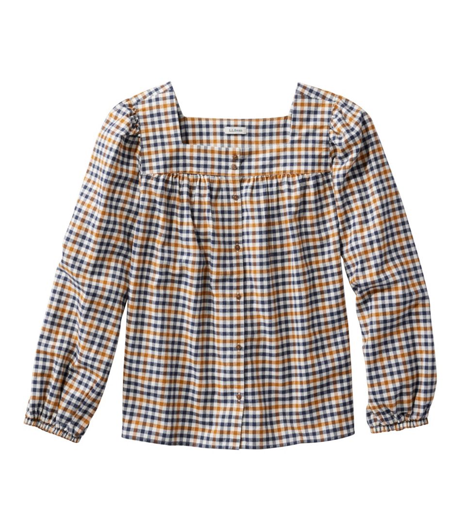 Women's Whisperweight Flannel Shirt, Squareneck