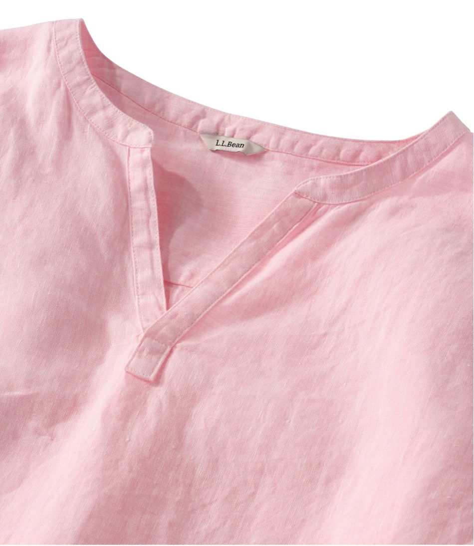 Women's Premium Washable Linen Shirt, Splitneck - Image 4