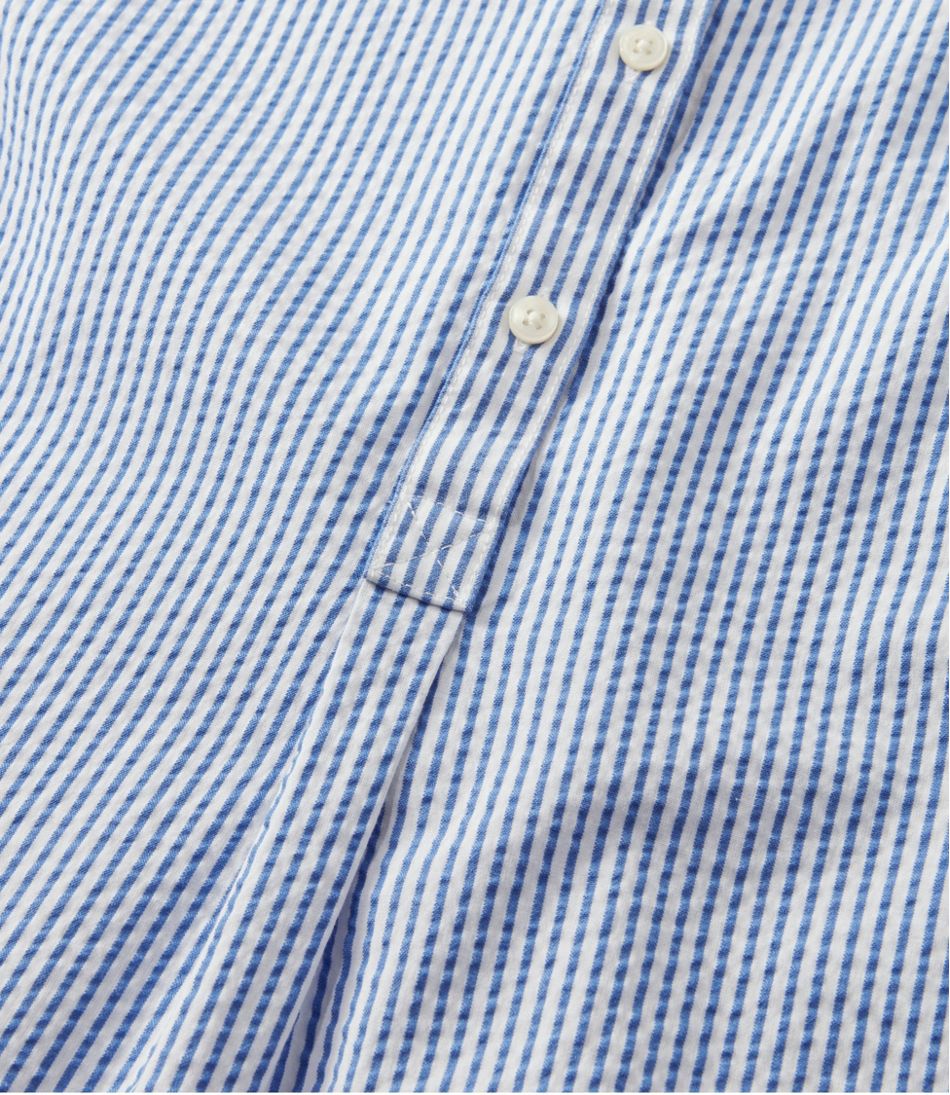 Women's Vacationland Seersucker Shirt, Short-Sleeve Popover Stripe - Image 4