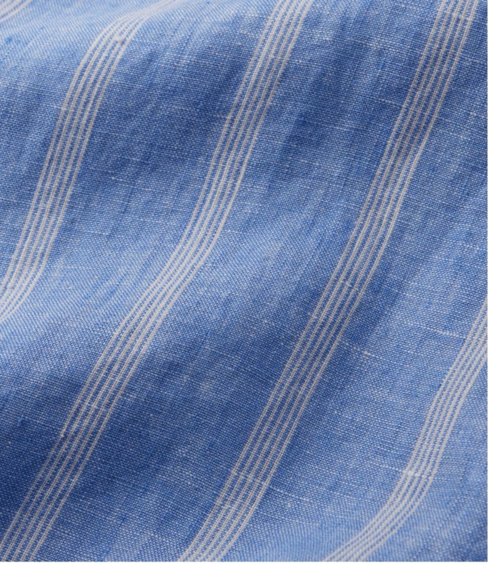 Women's Premium Washable Linen Shirt, Tunic Stripe - Image 4