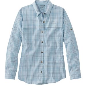 Women's Tropicwear Shirt, Plaid Long-Sleeve