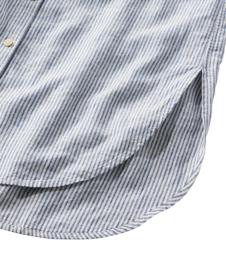 Women's Signature Linen-Blend Button-Front Shirt, Sleeveless - Image 5
