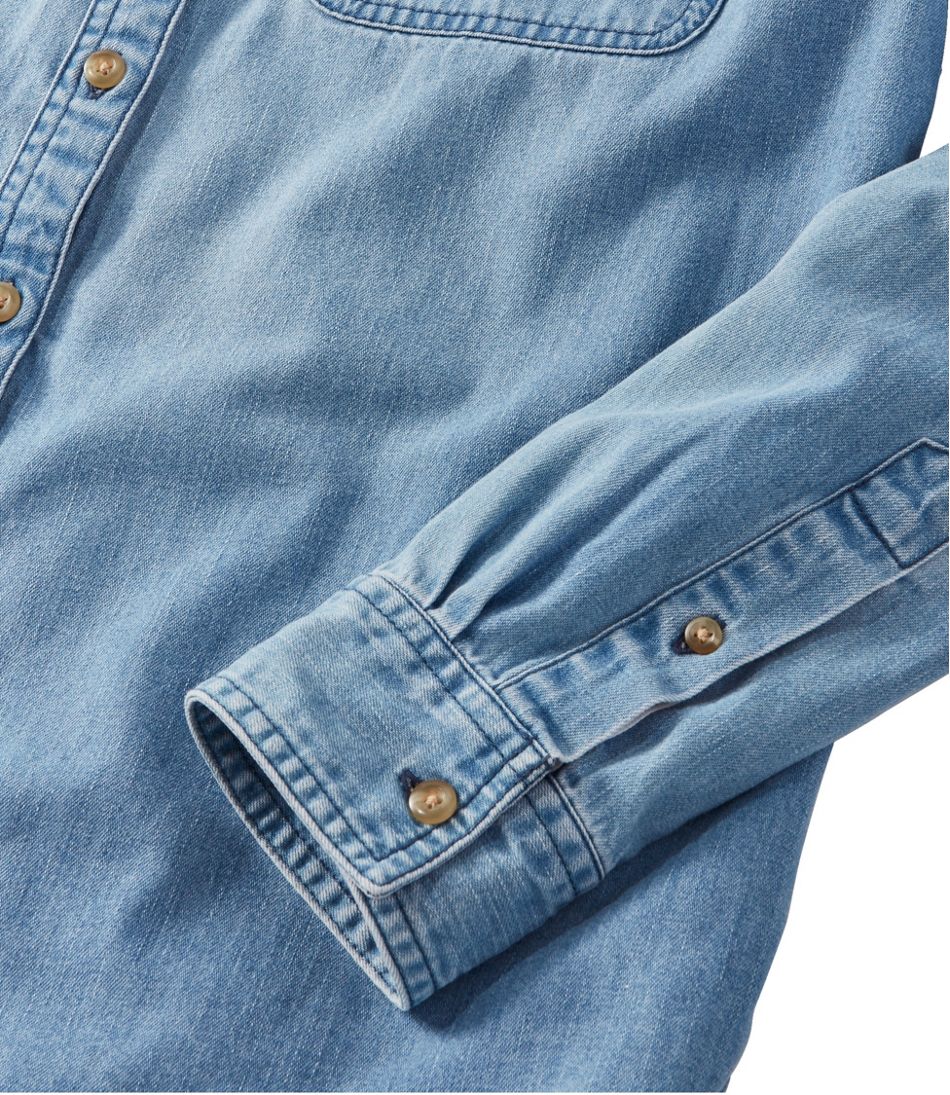 Women's L.L. Bean Heritage Washed Denim Shirt, Long-Sleeve - Image 4