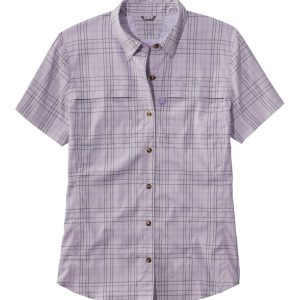 Women's Tropicwear Shirt, Plaid Short-Sleeve