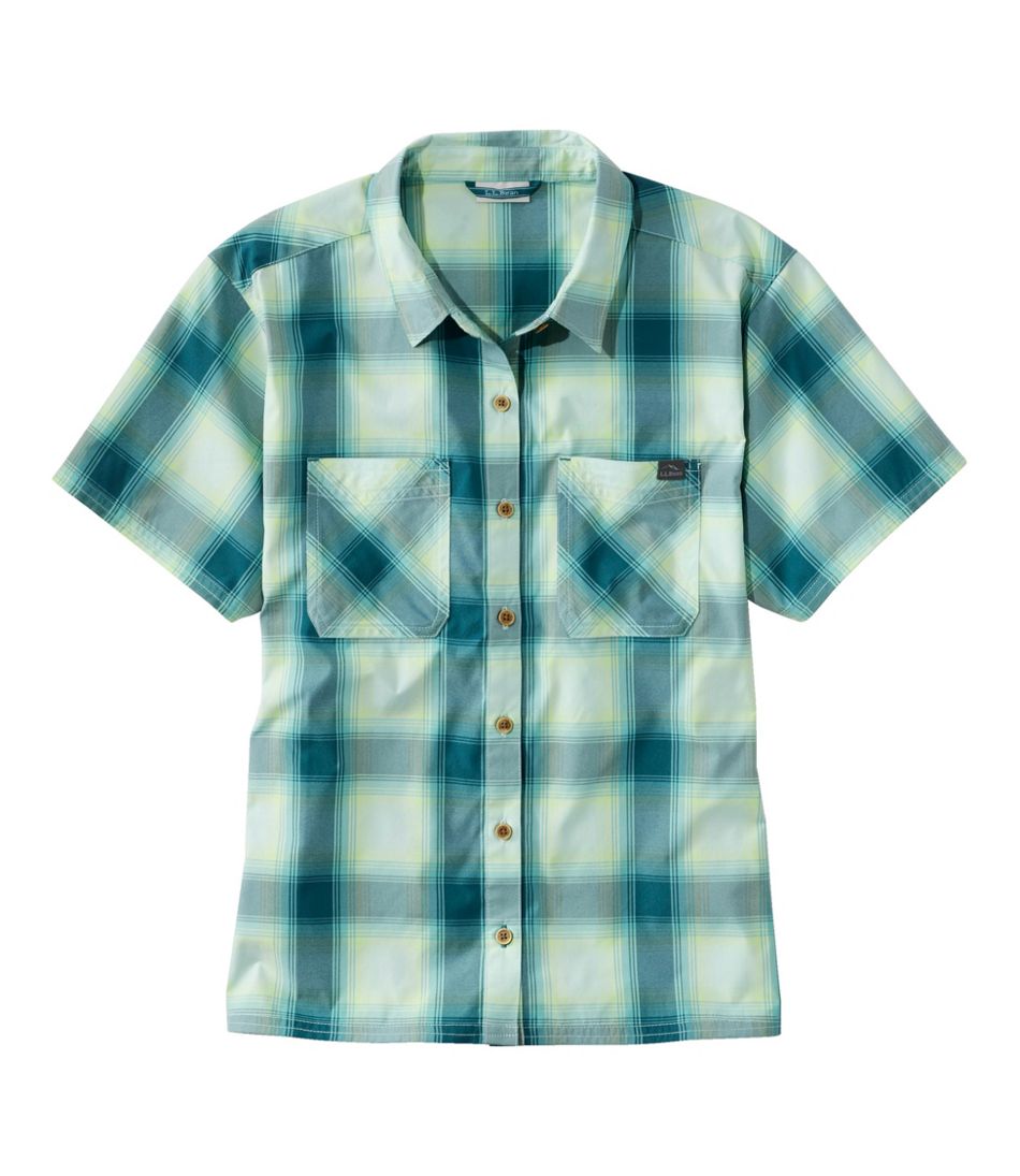 Women's Everyday SunSmart? Woven Shirt, Short-Sleeve Plaid