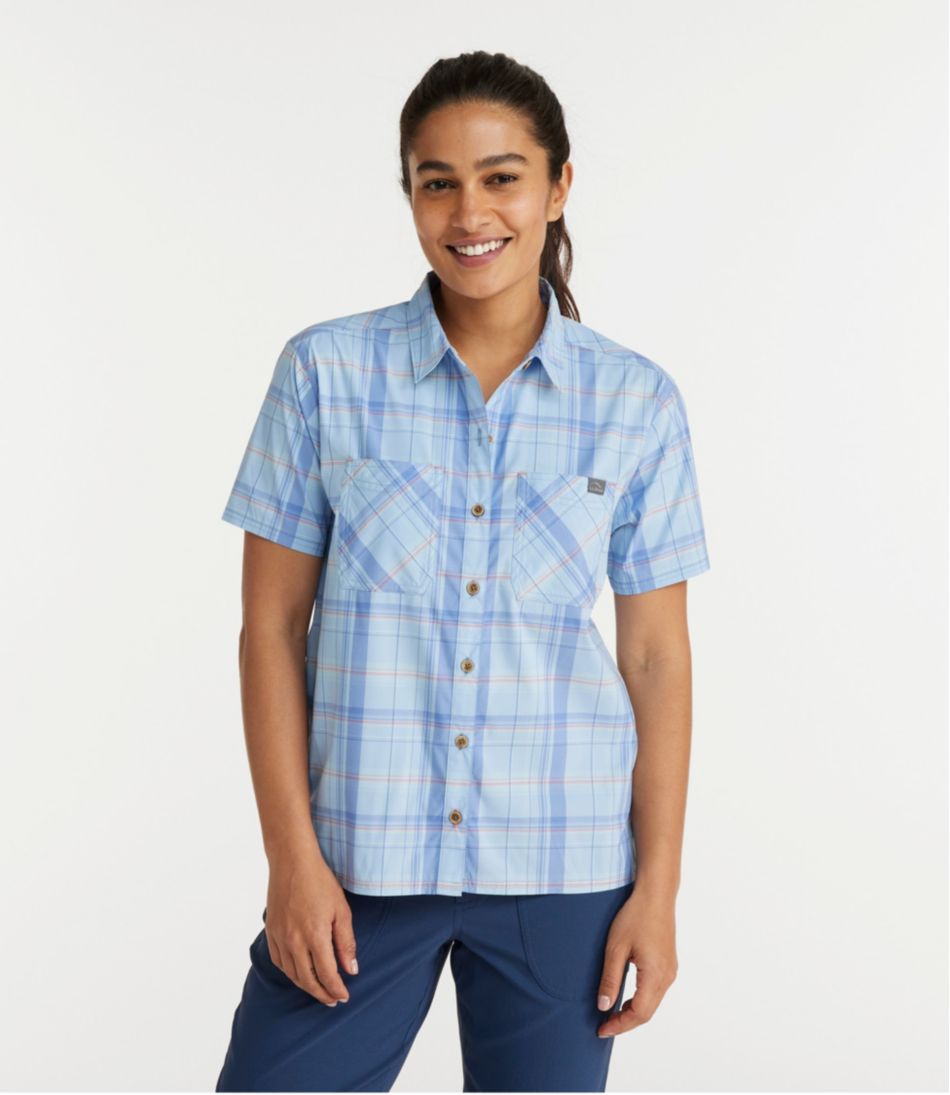 Women's Everyday SunSmart? Woven Shirt, Short-Sleeve Plaid - Image 2