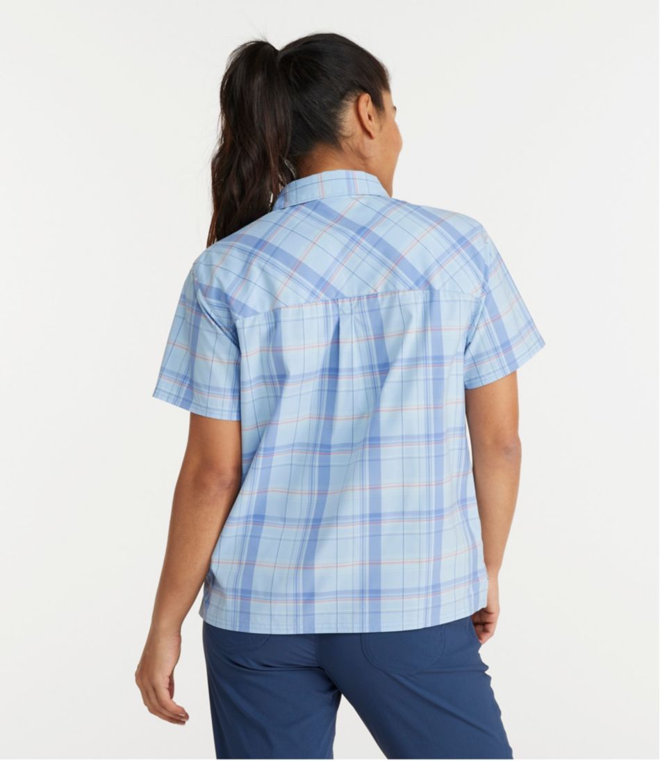 Women's Everyday SunSmart? Woven Shirt, Short-Sleeve Plaid - Image 3