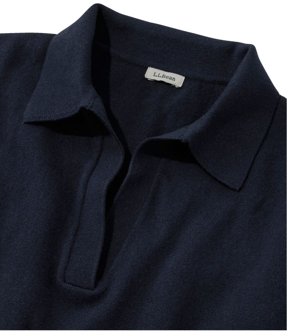 Women's Cotton/Cashmere Sweater, Polo - Image 4