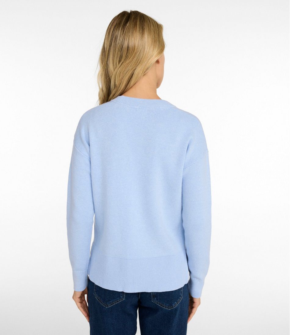 Women's Wicked Soft Cotton/Cashmere Crewneck Sweater - Image 3