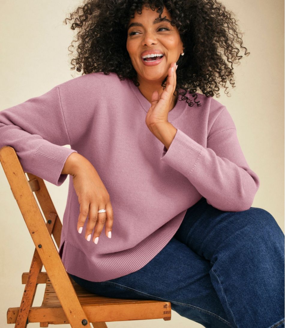 Women's Wicked Soft Cotton/Cashmere Crewneck Sweater - Image 7