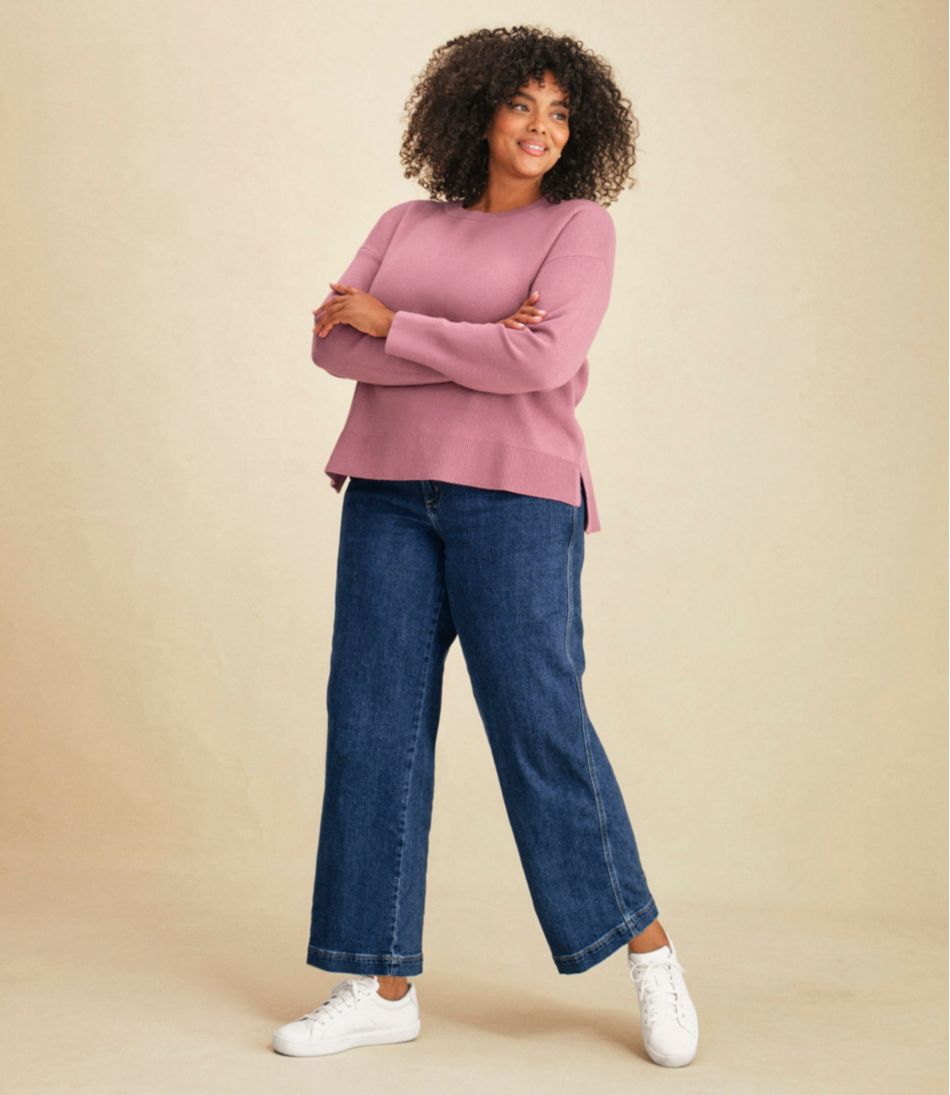 Women's Wicked Soft Cotton/Cashmere Crewneck Sweater - Image 8
