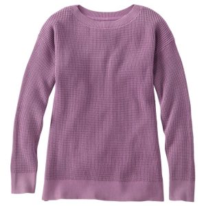 Women's Sunwashed Waffle Sweater, Pullover