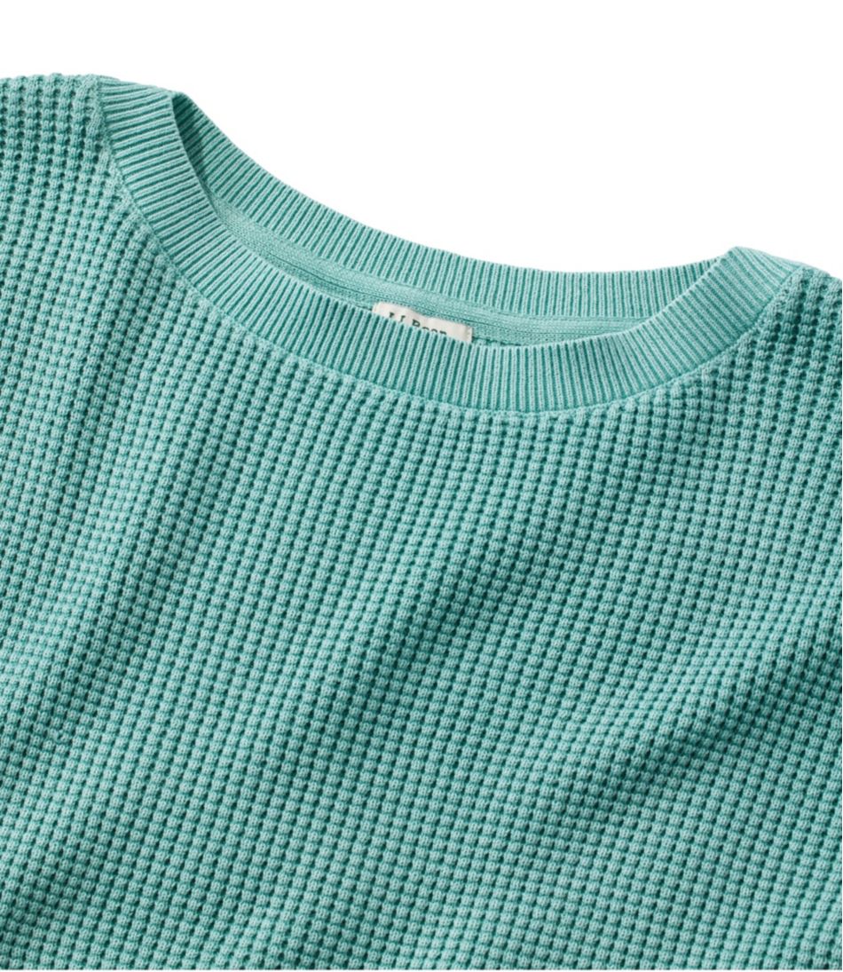 Women's Sunwashed Waffle Sweater, Pullover - Image 4