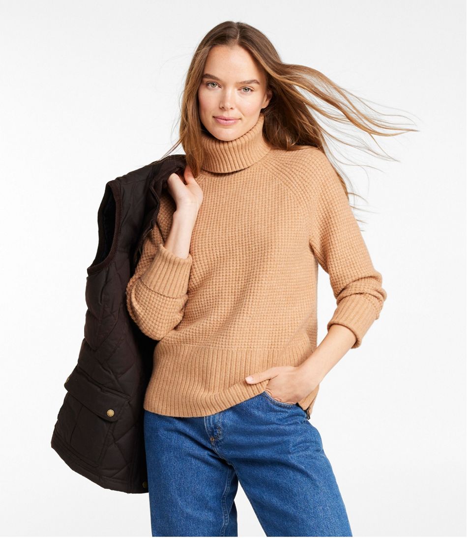 Women's SuperSoft Waffle Sweater, Turtleneck - Image 2