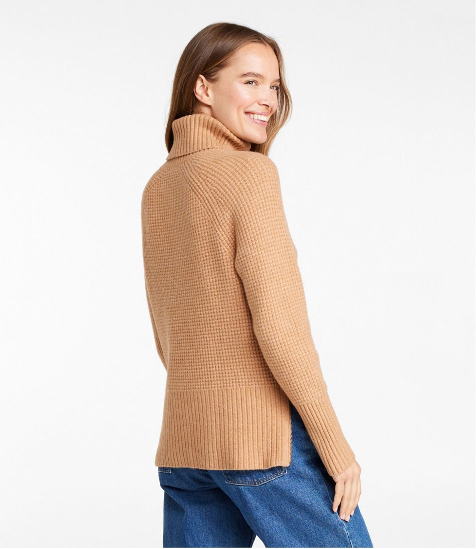 Women's SuperSoft Waffle Sweater, Turtleneck - Image 3