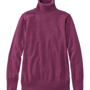 Women's Cotton/Cashmere Sweater, Turtleneck