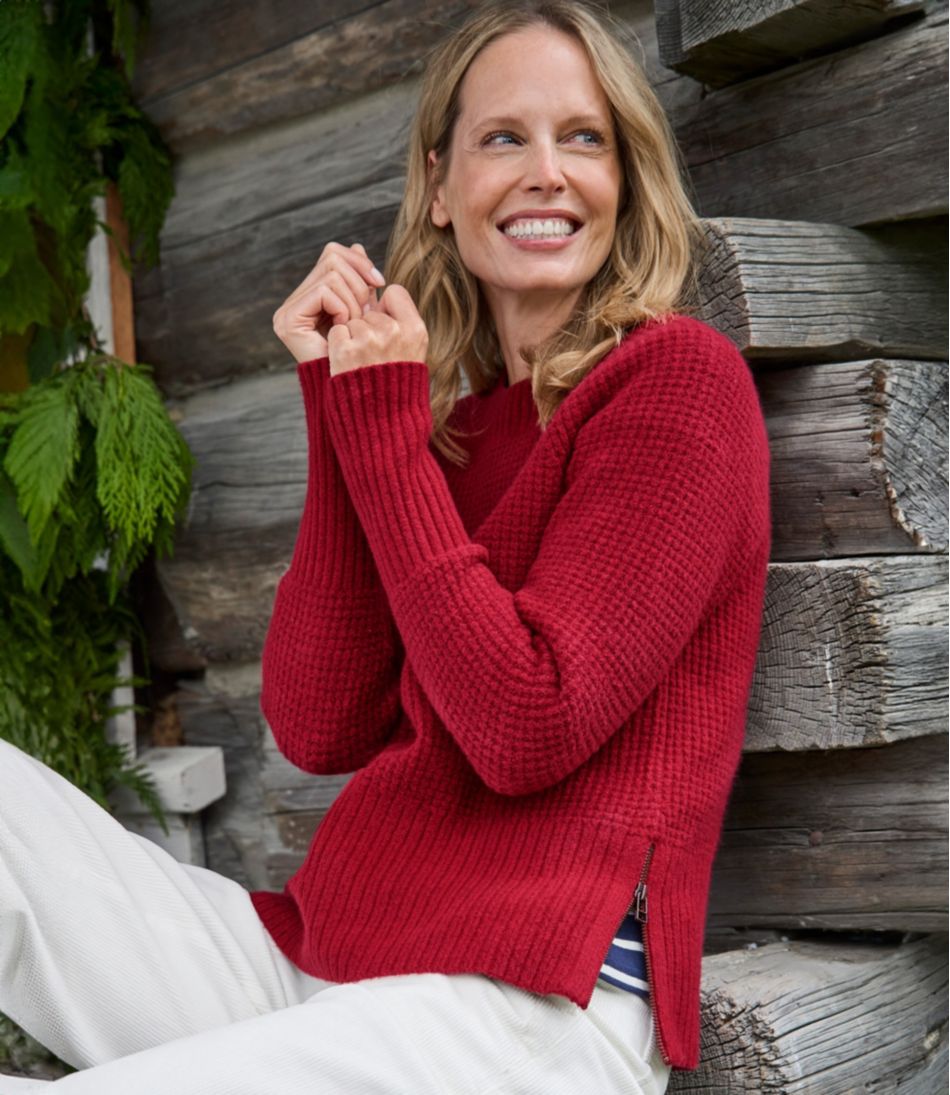 Women's SuperSoft Waffle Sweater, Crewneck - Image 7
