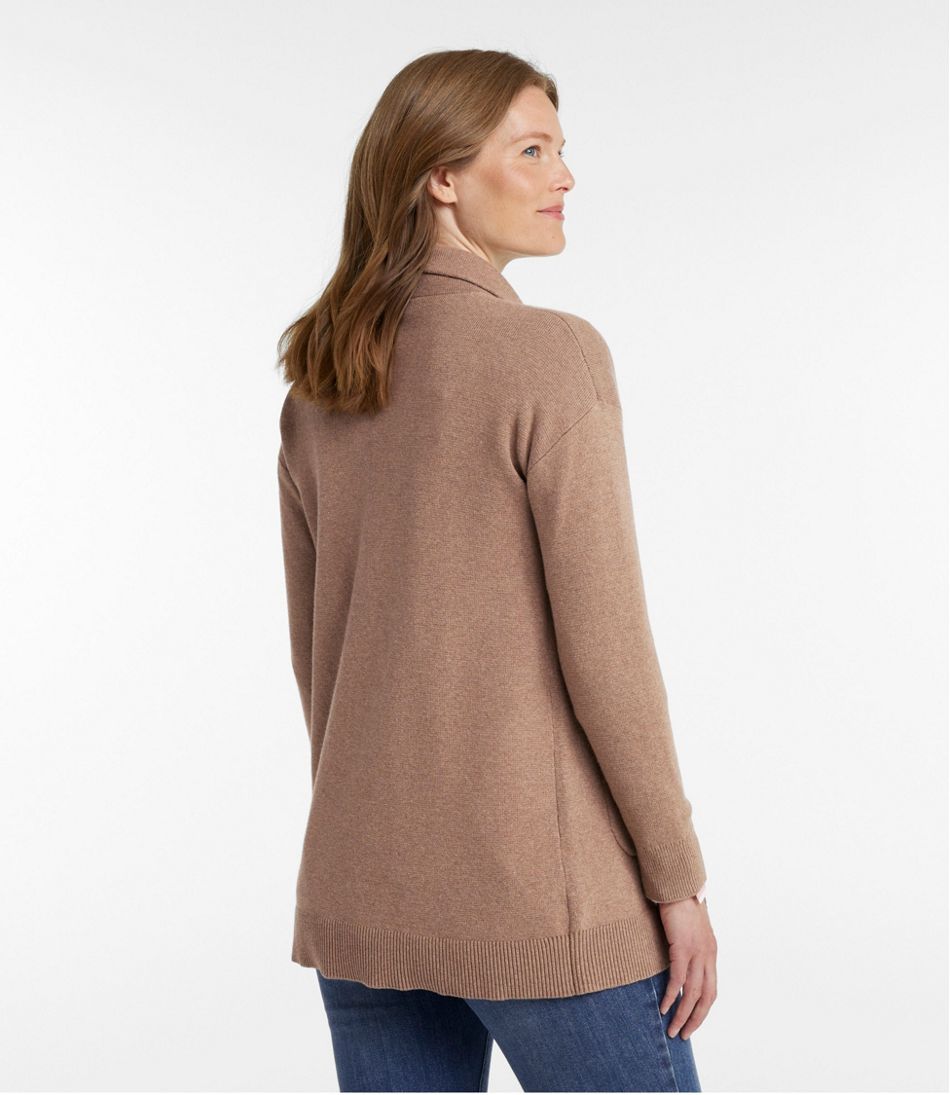 Women's Wicked Soft Cotton/Cashmere Coatigan Sweater - Image 3