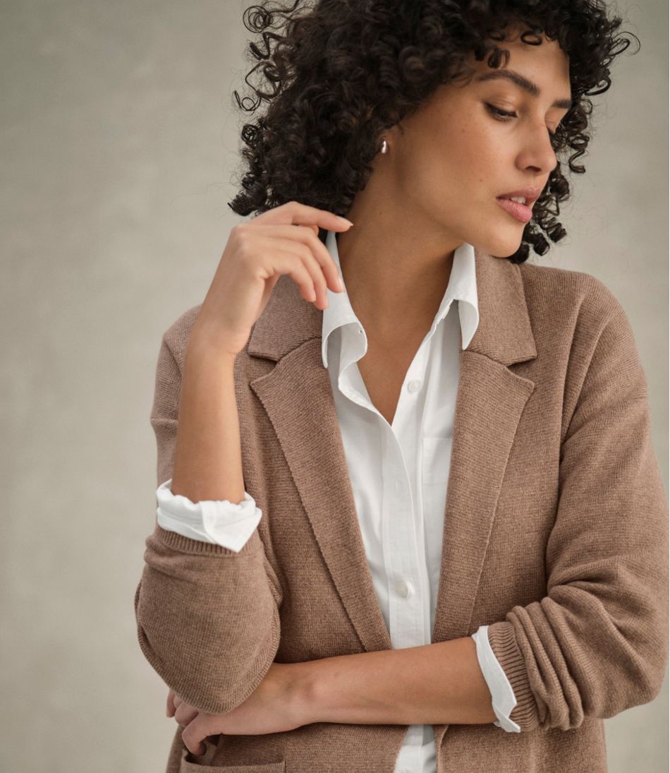 Women's Wicked Soft Cotton/Cashmere Coatigan Sweater - Image 7