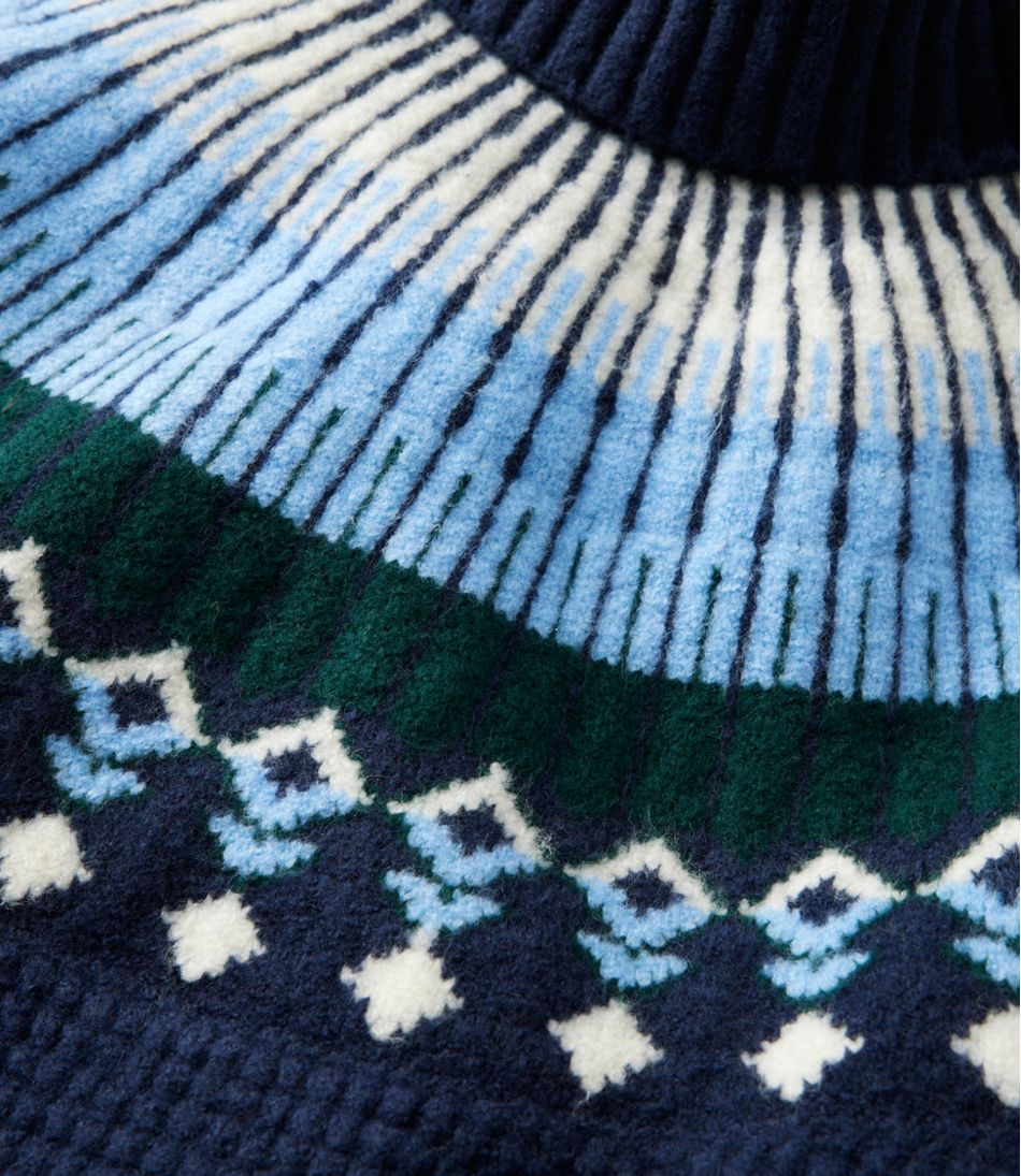 Women's SuperSoft Waffle Sweater, Turtleneck Fair Isle - Image 5