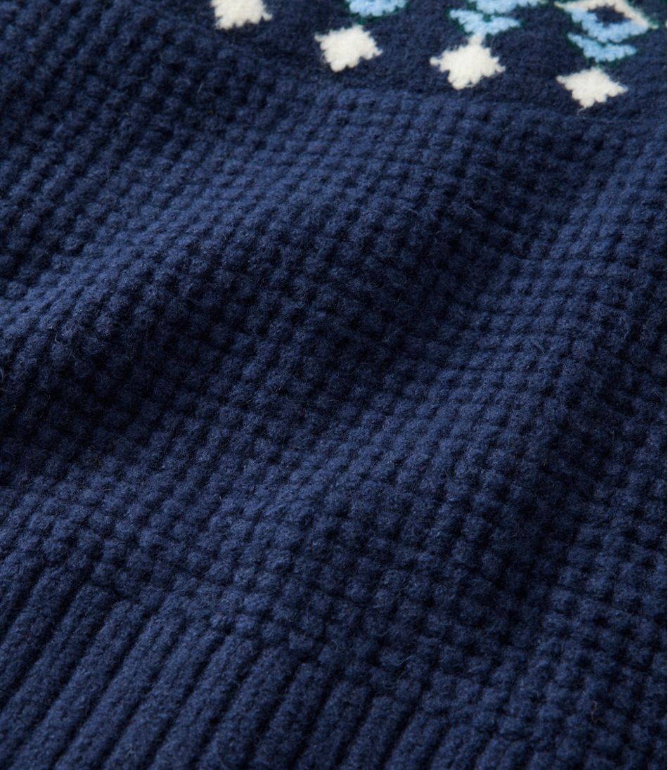 Women's SuperSoft Waffle Sweater, Turtleneck Fair Isle - Image 6