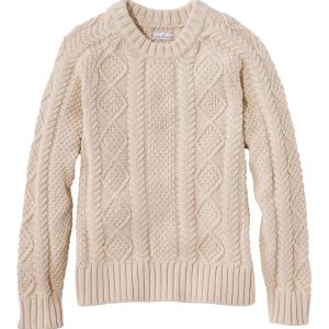 Women's Signature Cotton Fisherman Sweater, Crewneck