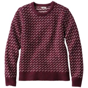 Women's Bean's Classic Ragg Wool Sweater, Crewneck Bird's-Eye