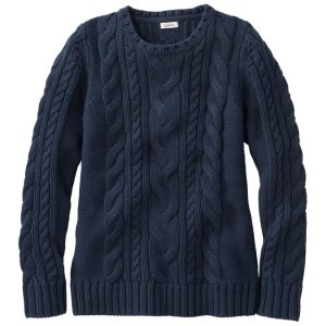 Women's Double L? Cable Sweater, Crewneck