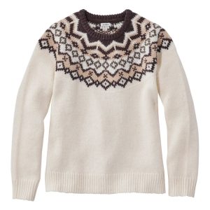 Women's Bean's Classic Ragg Wool Sweater, Crewneck Fair Isle