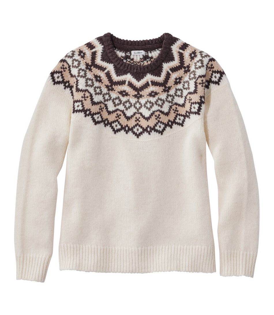 Women's Bean's Classic Ragg Wool Sweater, Crewneck Fair Isle