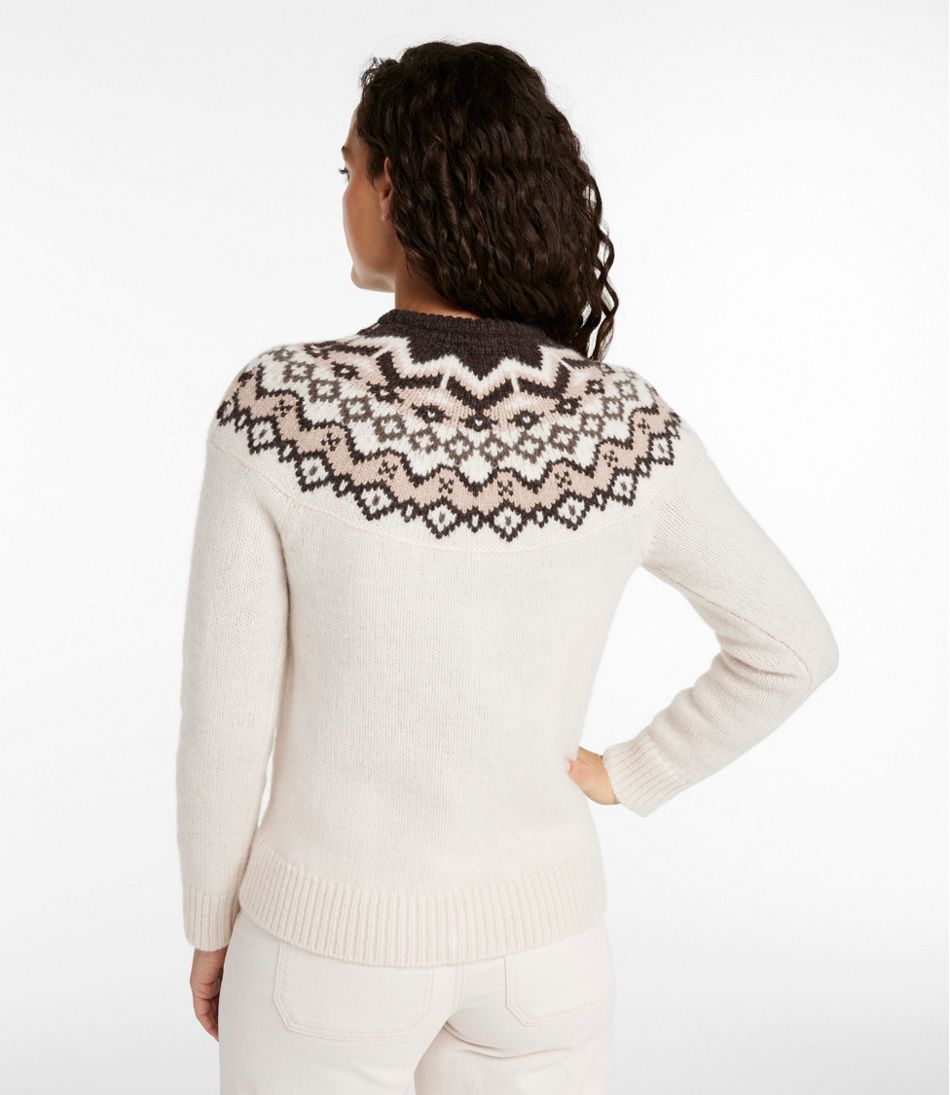 Women's Bean's Classic Ragg Wool Sweater, Crewneck Fair Isle - Image 3