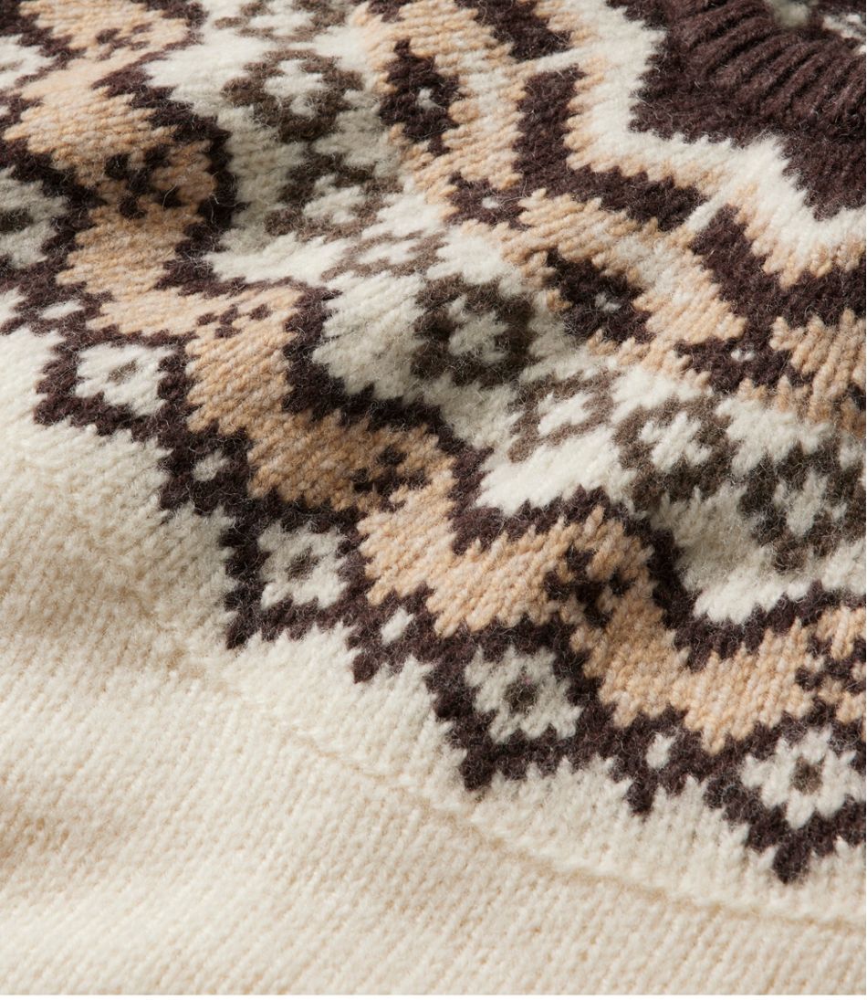 Women's Bean's Classic Ragg Wool Sweater, Crewneck Fair Isle - Image 4