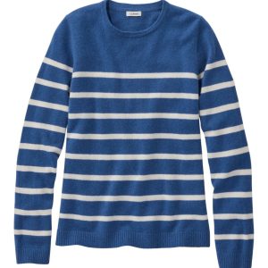 Women's Classic Cashmere Sweater, Crewneck Stripe