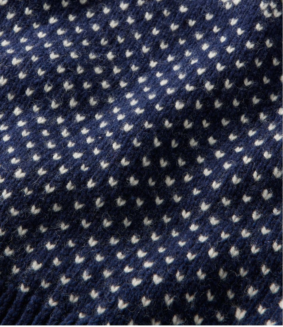 Women's Bean's Classic Ragg Wool Crewneck Intarsia Sweater - Image 5
