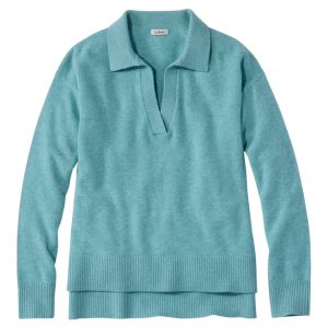 Women's Classic Cashmere Sweater, Relaxed Polo