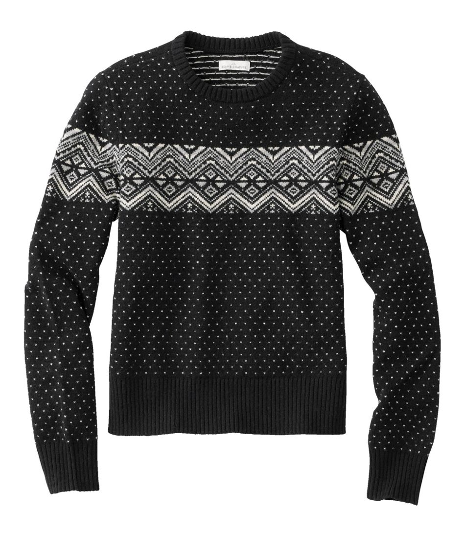 Women's Signature Camp Merino Wool Sweater, Pullover Novelty