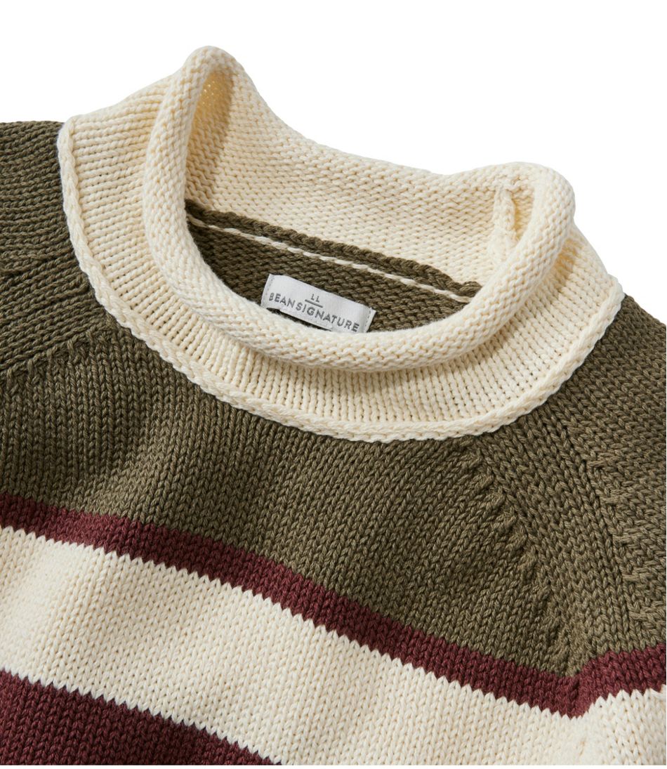 Women's Signature Original Cotton Sweater, Rollneck Stripe - Image 4